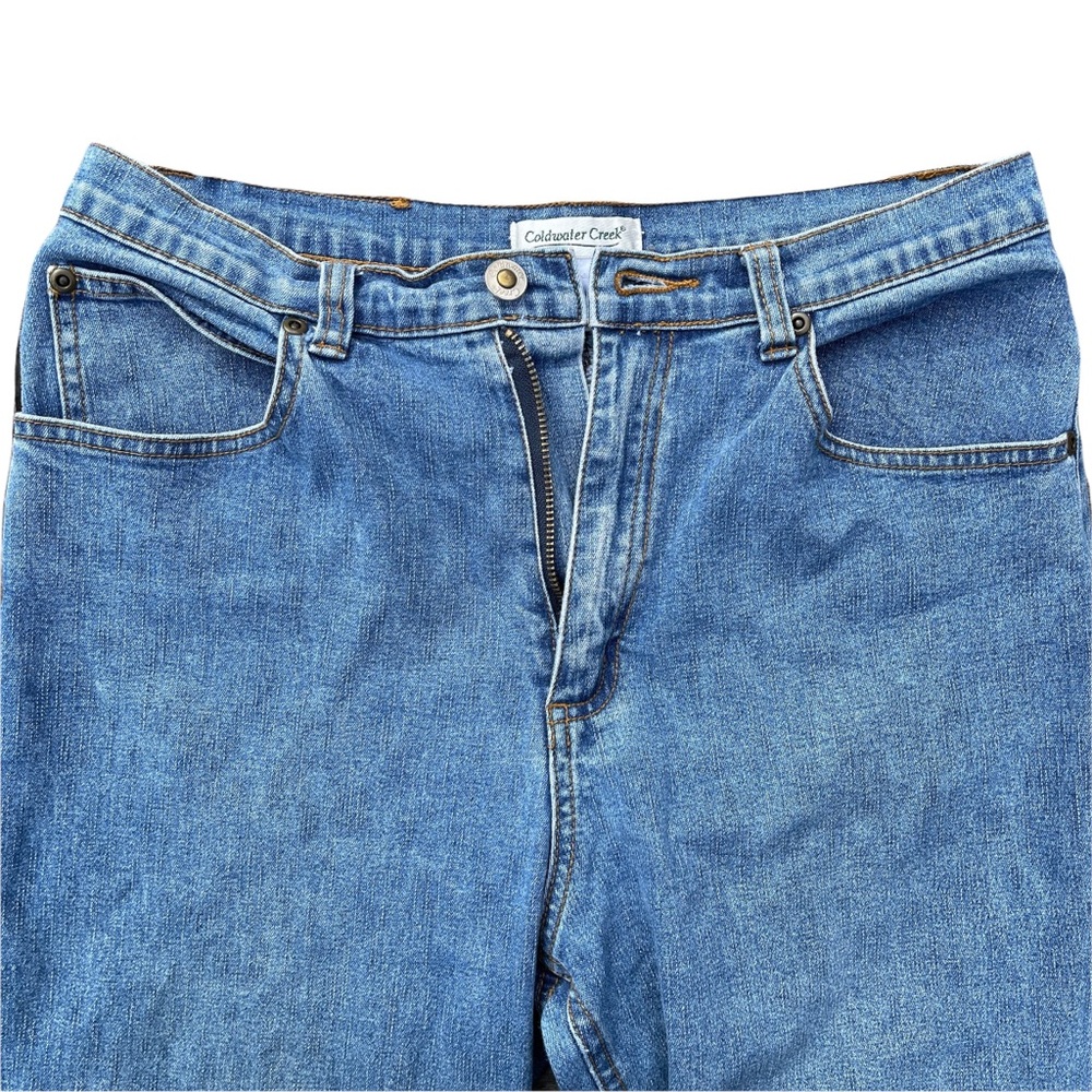 Coldwater Creek High Waisted Straight Leg Mom Medium Wash Denim Jeans Size 6 - Picture 7 of 10